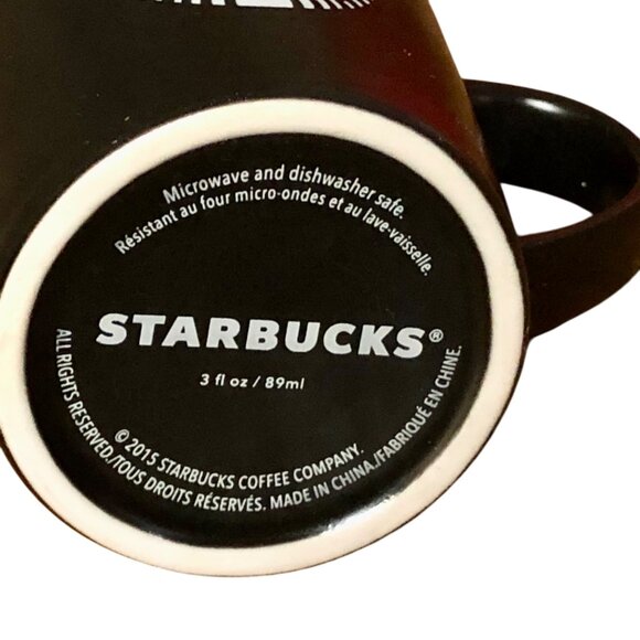 2015 Starbucks Demi Mug Black Matte Used 3 oz Espresso - Picture 7 of 13